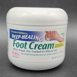 PediFix 4oz White Deep-Healing Foot Cream Vitamin Formula Dry Cracked Skin P3069